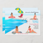 Invitation Poolside Social Distants (Devant / Derrière)