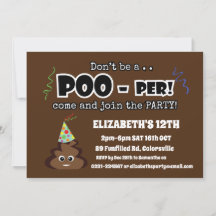 POOP émoticônes mignonnes filles fête d'anniversai
