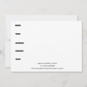 Invitation POOP émoticônes mignonnes filles fête d'anniversai (Dos)