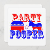 Invitation Pooper du parti électoral (Devant / Derrière)