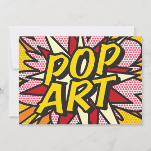Invitation POP ART Amusant Livre de Bande Dessinée Rétro
