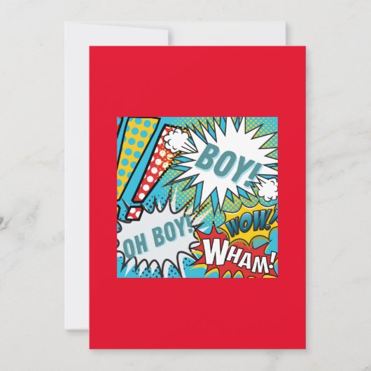 Invitation Pop Art Baby Boy (Devant)