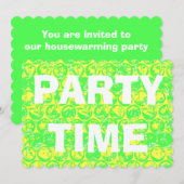 Invitation Pop art bulle envelopper ménage (Devant / Derrière)