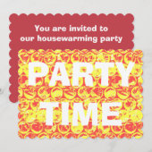 Invitation Pop art bulle envelopper ménage (Devant / Derrière)