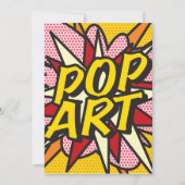 Invitation POP ART Fun Retro Book (Devant)
