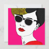 Invitation Pop Art Girl (Devant)