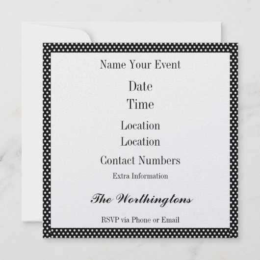 Invitation Pop Art PARTY (Dos)