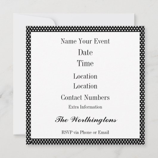 Invitation Pop Art PARTY (Dos)