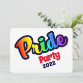 Invitation Pop Art Rainbow LGBT Pride - (Debout devant)