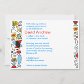 Invitation POP ART SCRIBBLY Bar Mitzvah (Devant)