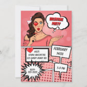 Invitation Pop Art Valentines Fête (Devant)