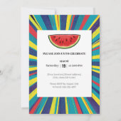 Invitation Pop Art Watermelon Party (Dos)