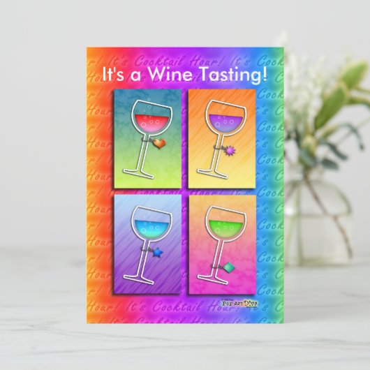 Invitation - Pop Art Wine (Debout devant)