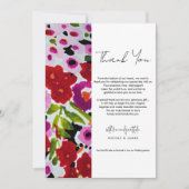 Invitation Pop de Couleur Audacieuse Aquarelle Merci (Devant)