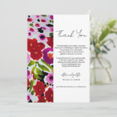 Invitation Pop de Couleur Audacieuse Aquarelle Merci (Debout devant)