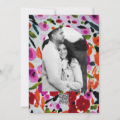 Invitation Pop de Couleur Audacieuse Aquarelle Merci (Dos)