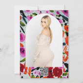 Invitation Pop de couleur en gras Fête des mariées d'aquarell (Dos)
