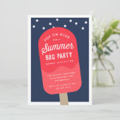 Invitation Pop de crème glacée Summer BBQ Party (Debout devant)