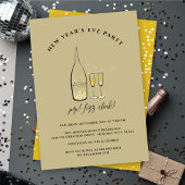 Invitation Pop Fizz Clink Champagne Cheval Nouvel An Soirée