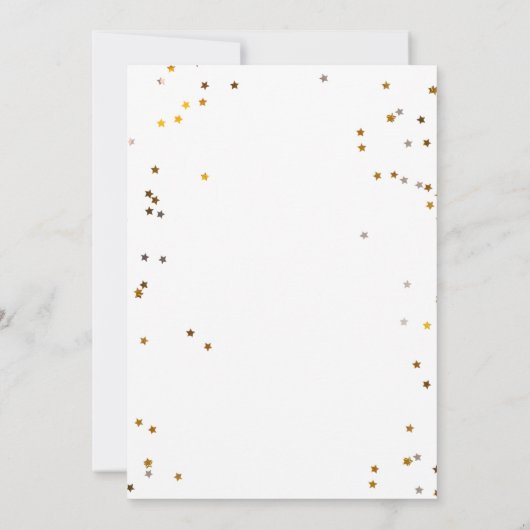 Invitation Pop Fizz Clink White Gold Confetti Nouvel An (Dos)
