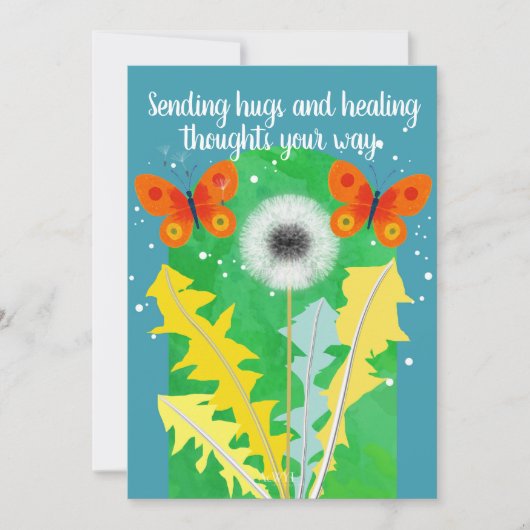 Invitation POP flower card -dandelion- (Devant)
