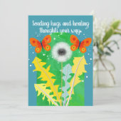 Invitation POP flower card -dandelion- (Debout devant)
