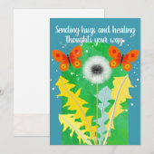 Invitation POP flower card -dandelion- (Devant / Derrière)