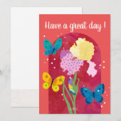 Invitation POP flower card -iris- (Devant / Derrière)