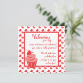 Invitation Pop Heart Cupcake (Debout devant)
