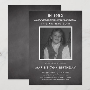 Invitation Pop Histoire   Photo Fête d'anniversaire
