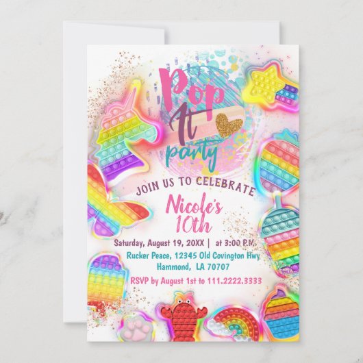 Invitation Pop it (Devant)