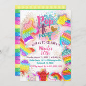 Invitation Pop it (Devant / Derrière)