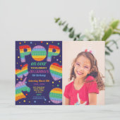 Invitation Pop it Party Fidget Anniversaire Photo Marine (Debout devant)