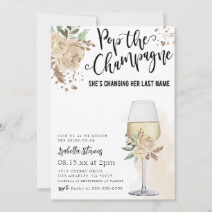 Invitation Pop La Fête des mariées Champagne