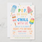 Invitation Pop on Over and Chill Anniversaire de enfant de cr (Devant)