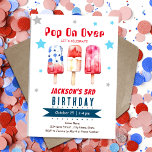 Invitation Pop Over Kids Summer Ice Pop 3e anniversaire<br><div class="desc">Thème d'anniversaire d'été pour les enfants. Facile à personnaliser. Aussi disponible en téléchargement numérique! Printemps,  fêtes d'été Popsicle,  pop on over,  gâteries cool,  4 juillet fête d'anniversaire</div>