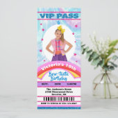 Invitation Pop Star Bow Photo billet VIP Anniversaire (Debout devant)