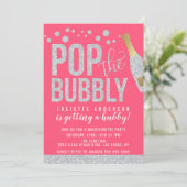 Invitation Pop The Bubbly Champagne Bachelorette Party (Debout devant)