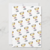 Invitation Pop the Bubbly Champagne Pink Bow Anniversaire (Dos)