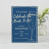 Invitation Pop the Bubbly Champagne Theme Bridal Shower  (Debout devant)