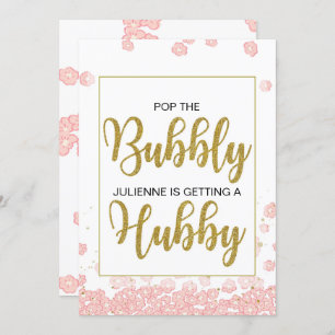 Invitation Pop the Bubbly Elle a un signe hubby