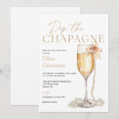 Invitation Pop The Champagne Elegant Bridal Shower (Devant / Derrière)