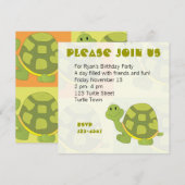 Invitation Pop Turtle (Devant / Derrière)