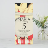 Invitation Popcorn Dessiné à la Main  Films  Billet Style Fêt (Debout devant)