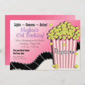 Invitation Popcorn et un film (Devant / Derrière)