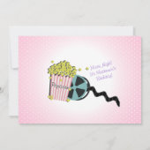 Invitation Popcorn et un film (Dos)