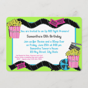 Invitation Popcorn et un film
