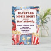 Invitation Popcorn Jardin Film Nuit Anniversaire (Debout devant)