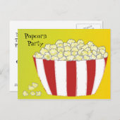 Invitation Popcorn Party (Devant / Derrière)