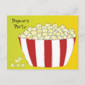 Invitation Popcorn Party (Devant)
